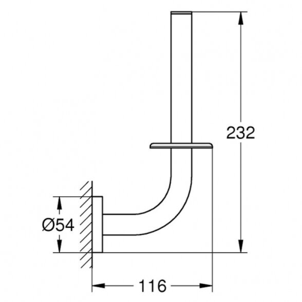 Tualetinio popieriaus laikiklis GROHE Essentials, 40385001 1