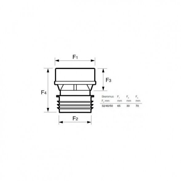 Vakuuminis ventilis WAVIN Mini Vent 75-110, 4065752 8