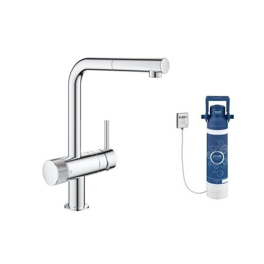 Virtuvės (plautuvės) maišytuvas su vandens filtru GROHE Blue Pure Minta, 31721000 + 40438001