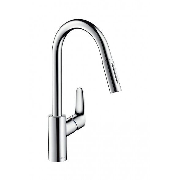 Virtuvinis (plautuvės) maišytuvas su ištraukiamu snapu HANSGROHE Focus, 31815000