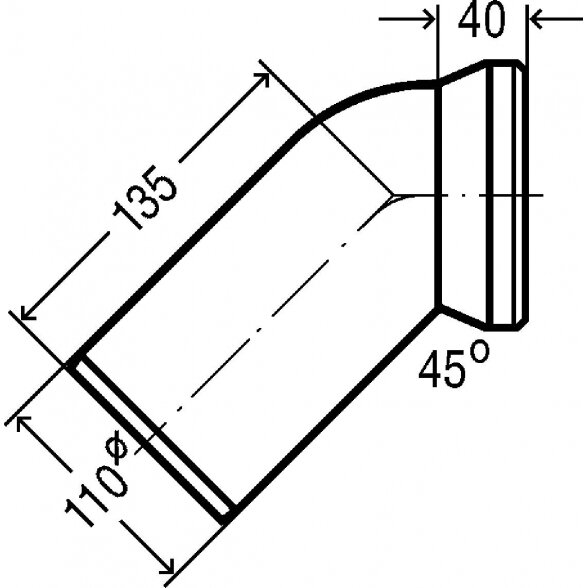 WC (unitazo) pajungimo alkūnė 45° VIEGA, balta 1