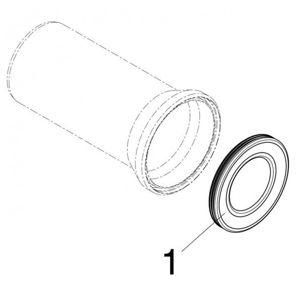 WC (unitazo) tiesus pajungimas VIEGA, 240 mm 1